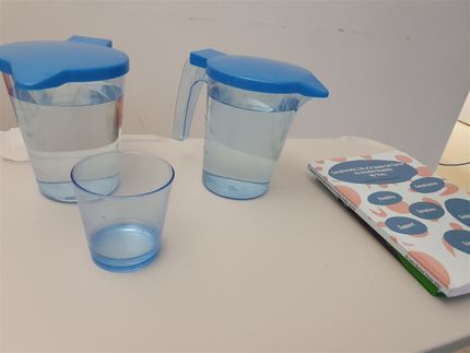 On a drip for over 48 hours and on my first day out of surgery, I drank 8 x 750mls of water as you can see I needed two at a time and just was so thirsty, despite my drip!  My book and diary laid out on the table next to me for all who's care I was under to see!